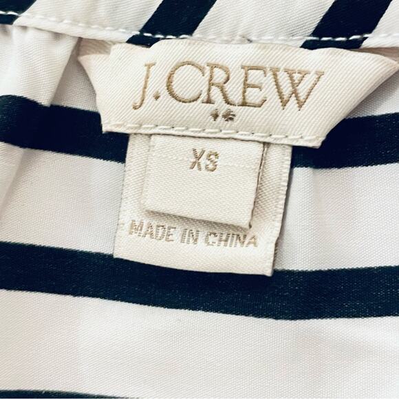 J. Crew black white striped sleeveless romper size extra small XS b21 - Picture 3 of 5